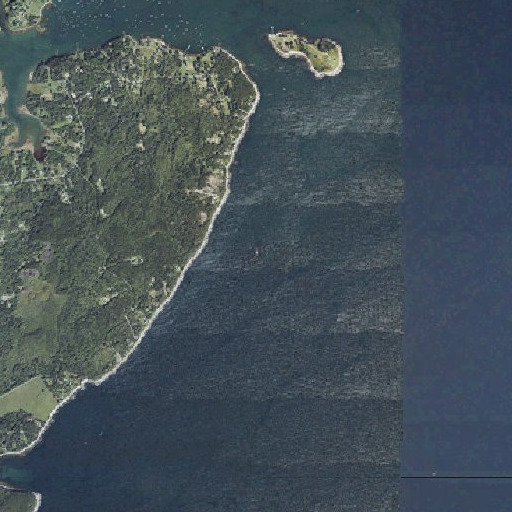 Aerial imagery of Hart Ledge, ME