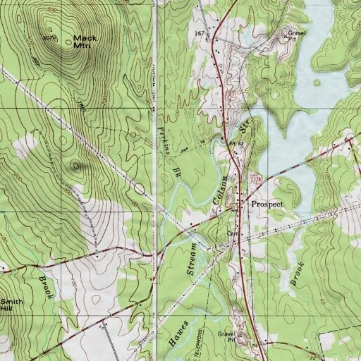 USGS 24K topo map of Hawes Stream, ME