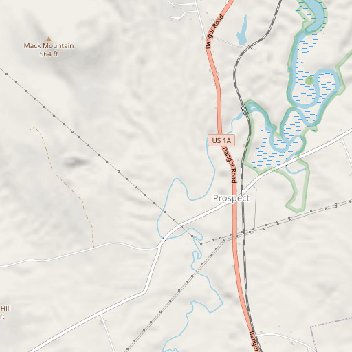 OpenStreetMap map of Hawes Stream, ME