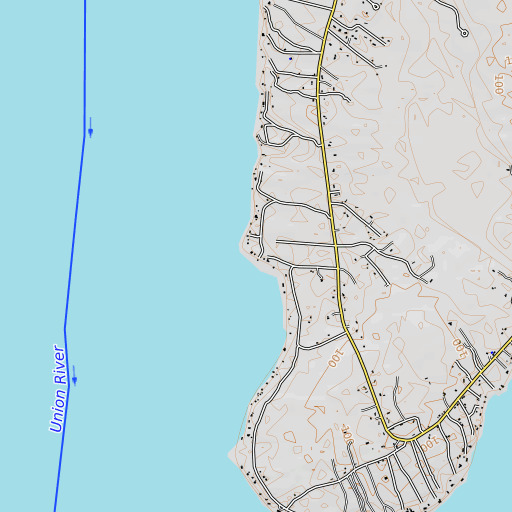 OpenTopoMap map of Haynes Point, ME