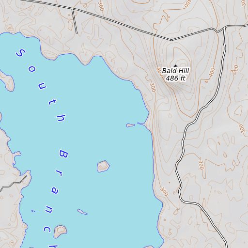 OpenTopoMap map of Herman Point, ME
