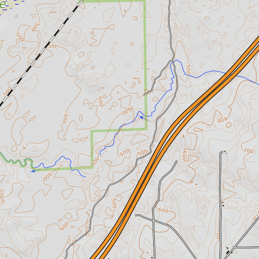 OpenTopoMap map of Hicks Brook, ME