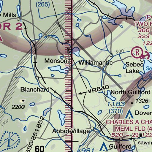 FAA VFR chart of Hillside Quarry, ME