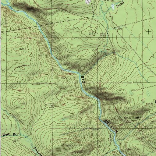 USGS 24K topo map of Indian Stream, ME