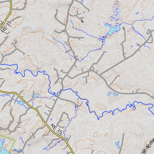 OpenTopoMap map of Irving School, ME