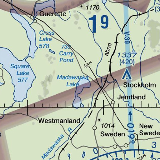 FAA VFR chart of Johnson Brook, ME