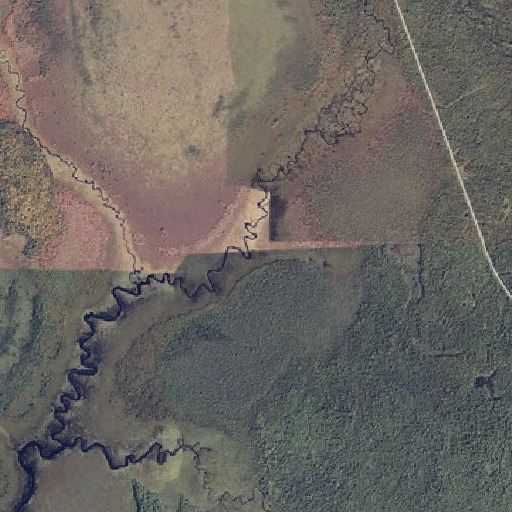 Aerial imagery of Johnson Brook, ME