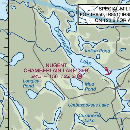 FAA VFR chart of Lost Pond, ME