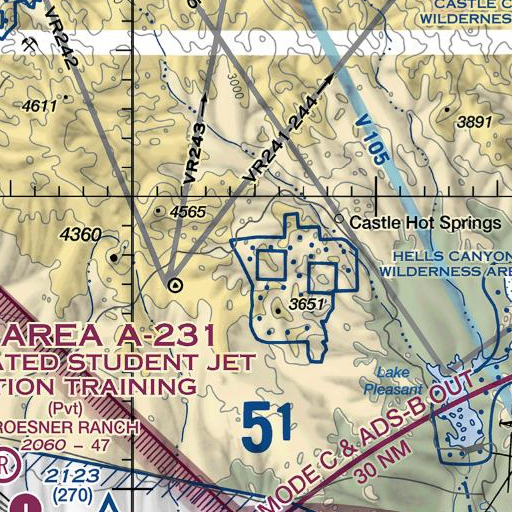 FAA VFR chart of Hellgate Mountain, AZ