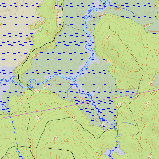 OpenTopoMap map of Lower Taylor Brook, ME
