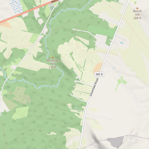OpenStreetMap map of McIntrye Hill, ME