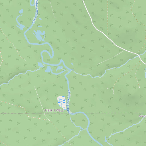 OpenStreetMap map of Meadow Brook, ME