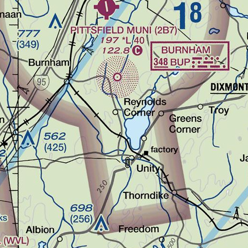 FAA VFR chart of Meadow Brook, ME