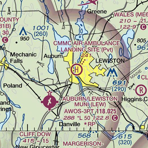 FAA VFR chart of North Bridge, ME