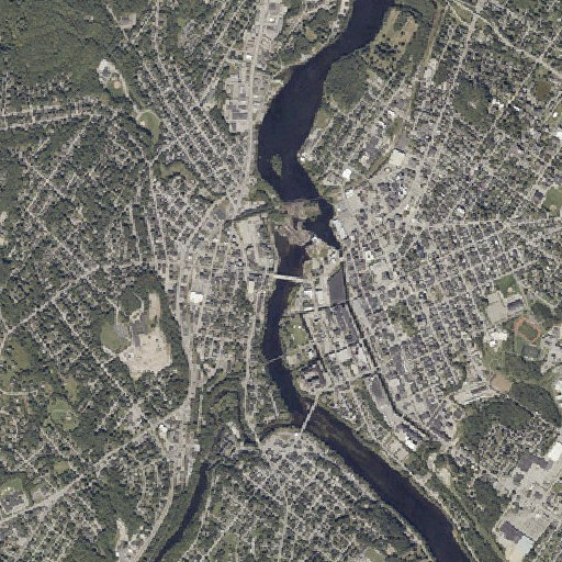 Aerial imagery of North Bridge, ME