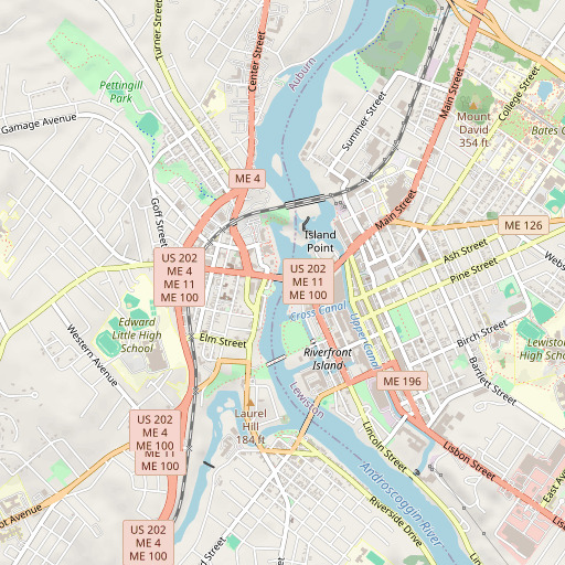 OpenStreetMap map of North Bridge, ME