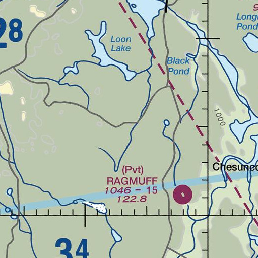 FAA VFR chart of North Brook, ME