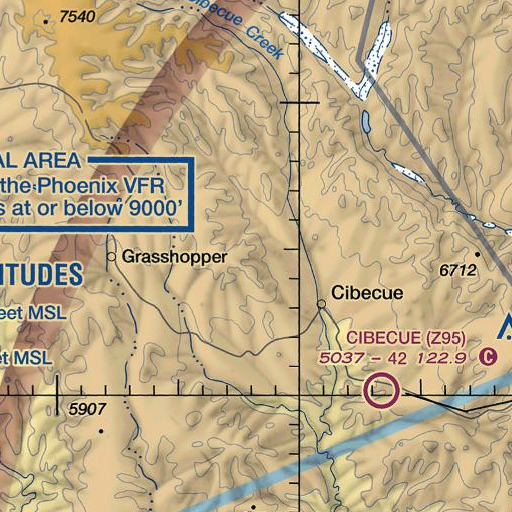 FAA VFR chart of Henry Spring, AZ