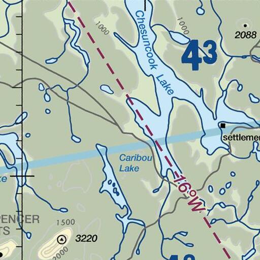 FAA VFR chart of Otter Brook, ME