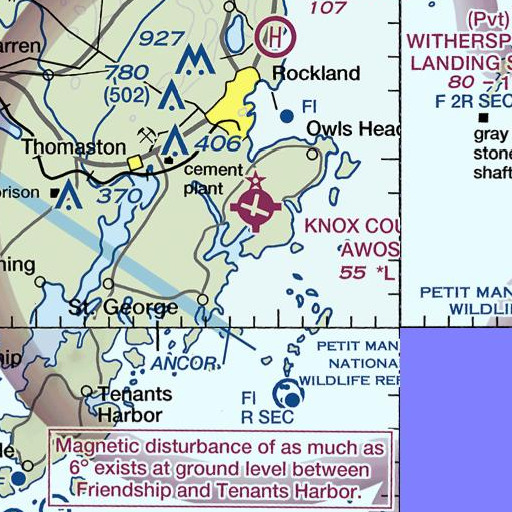 FAA VFR chart of Otter Point, ME
