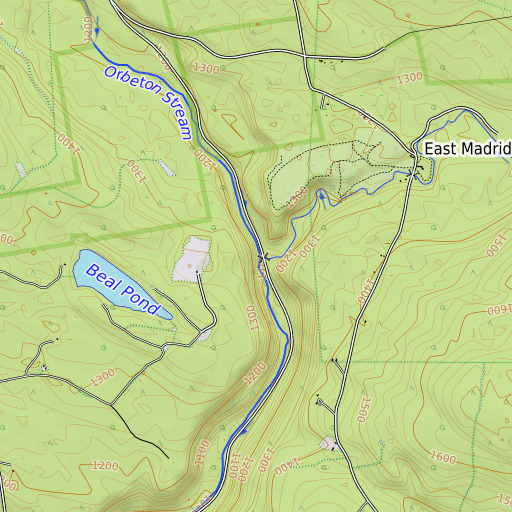 OpenTopoMap map of Perham Stream, ME
