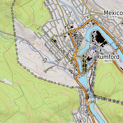 OpenTopoMap map of Pettengill School, ME