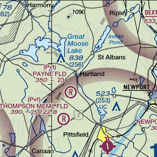 FAA VFR chart of Pratt Brook, ME