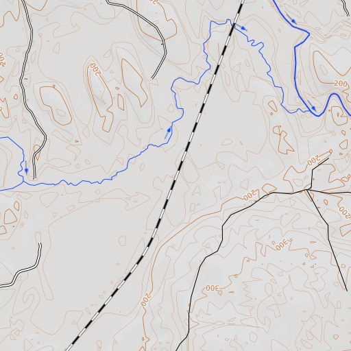 OpenTopoMap map of Ricker Siding, ME