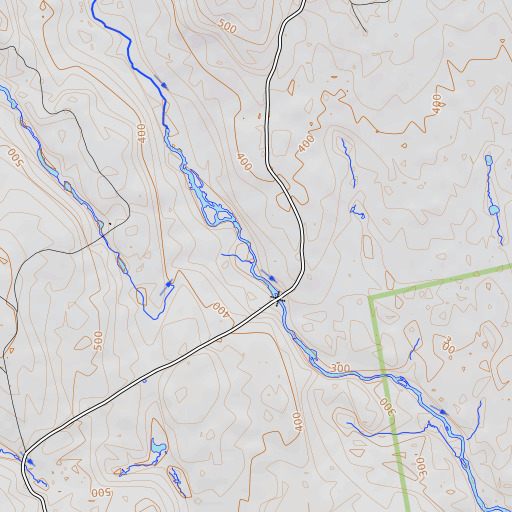 OpenTopoMap map of Roaring Brook, ME