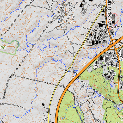 OpenTopoMap map of Rockwood Brook, ME