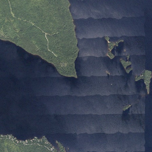 Aerial imagery of Russell Point, ME