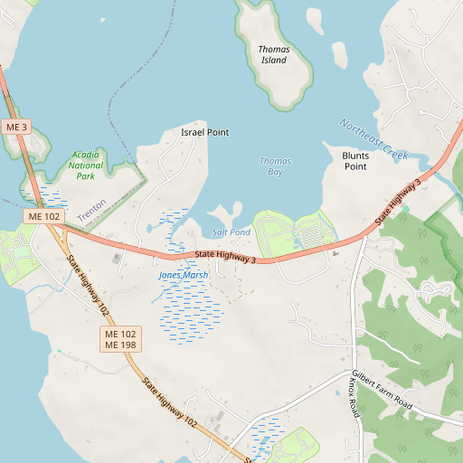 OpenStreetMap map of Salt Pond, ME