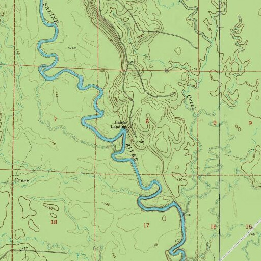 USGS 24K topo map of Canoe Landing, AR