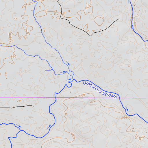 OpenTopoMap map of Smith Brook, ME