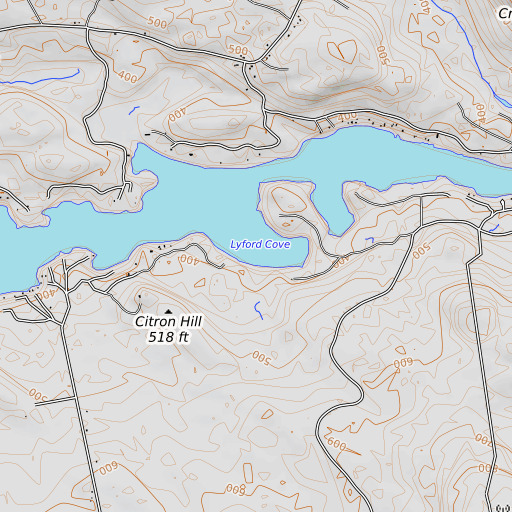 OpenTopoMap map of Smith Brook, ME