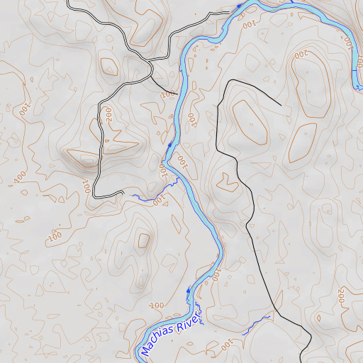 OpenTopoMap map of Soddy Meadow Brook, ME