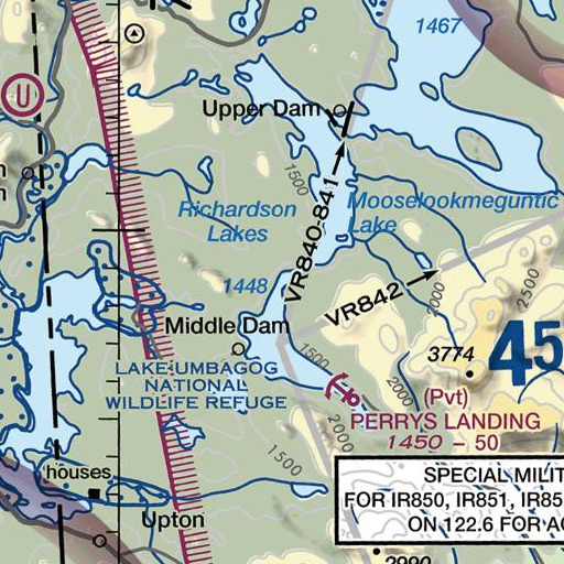 FAA VFR chart of Spaulding Cove, ME