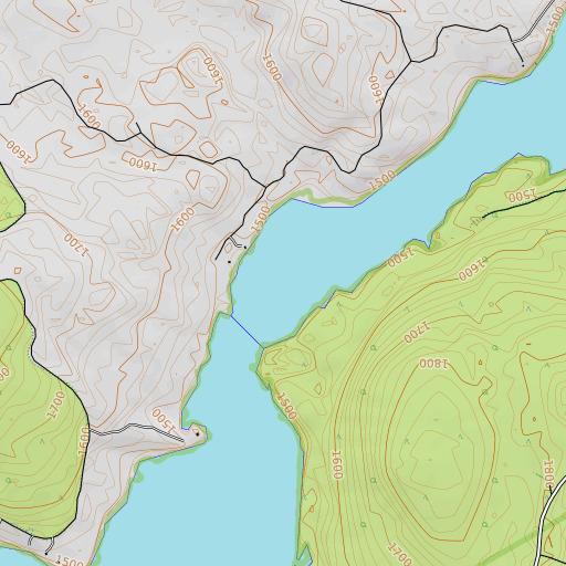 OpenTopoMap map of Spaulding Cove, ME