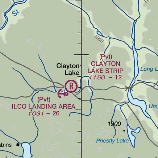FAA VFR chart of Squirrel Brook, ME