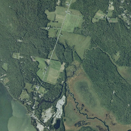 Aerial imagery of Sucker Brook, ME