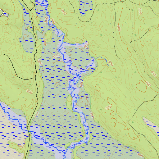 OpenTopoMap map of The Oxbow, ME