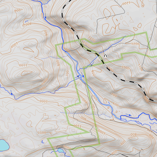 OpenTopoMap map of Thompson Brook, ME