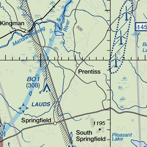 FAA VFR chart of Thompson Corners, ME