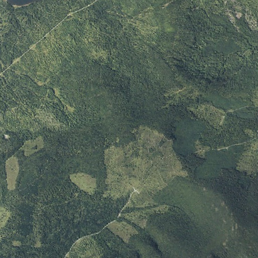 Aerial imagery of Tim Mountain, ME