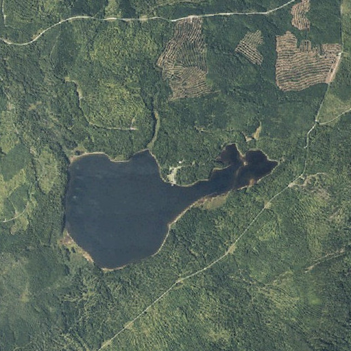 Aerial imagery of Tim Pond Camp, ME