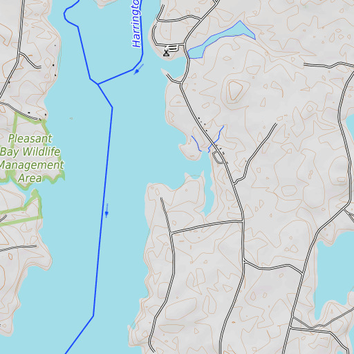 OpenTopoMap map of Timber Cove, ME