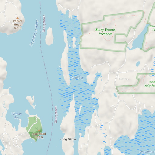 OpenStreetMap map of Todd Bay, ME