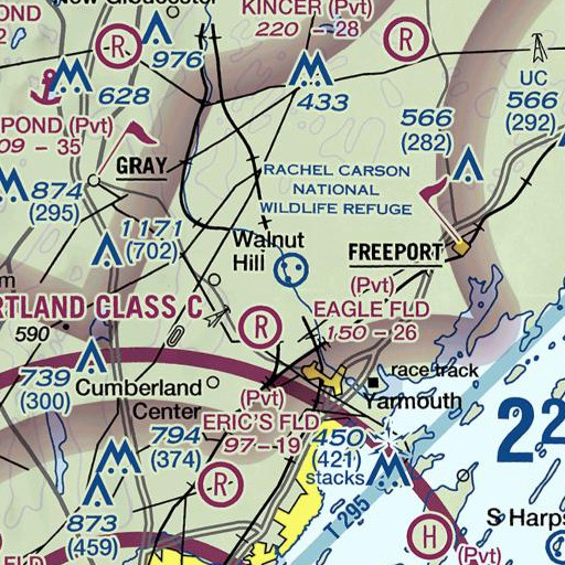 FAA VFR chart of Toddy Brook, ME