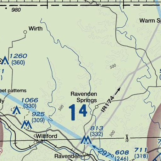 FAA VFR chart of Ellison Hill, AR