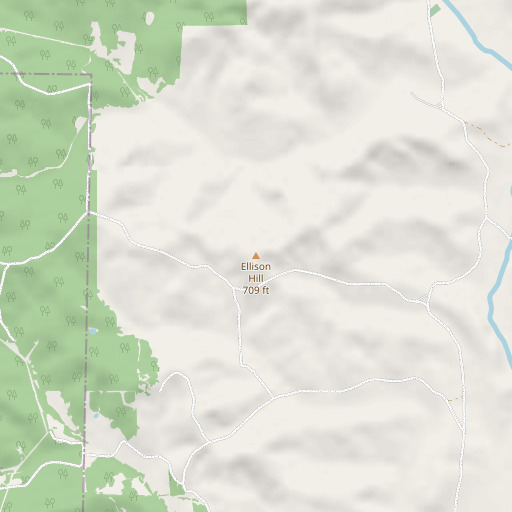 OpenStreetMap map of Ellison Hill, AR